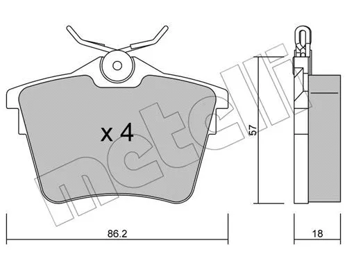 Brake Pad Set, disc brake (22-0602-0)
