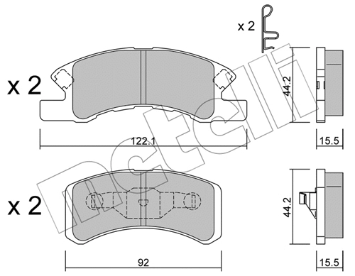 Brake Pad Set, disc brake (22-0605-0)