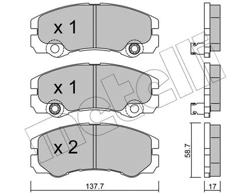 Brake Pad Set, disc brake (22-0357-1)