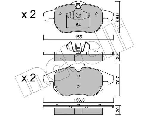 Brake Pad Set, disc brake (22-0540-4)