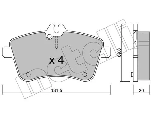 Brake Pad Set, disc brake (22-0647-0)