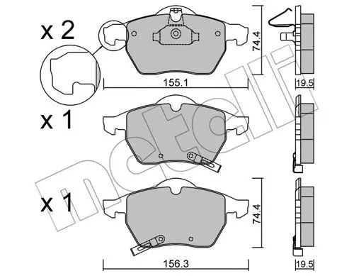 Brake Pad Set, disc brake (22-0118-2)