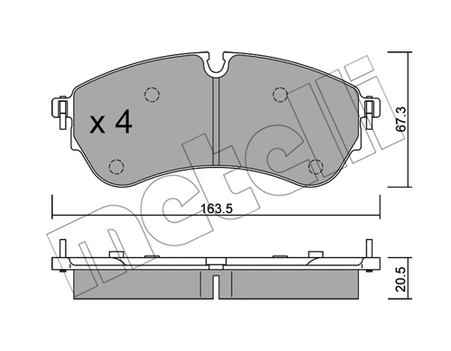 Brake Pad Set, disc brake (22-1173-0)