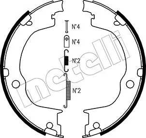 Brake Shoe Set, parking brake (53-0317K)