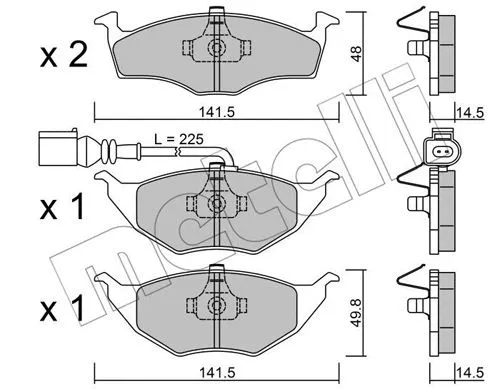 Brake Pad Set, disc brake (22-0345-1)