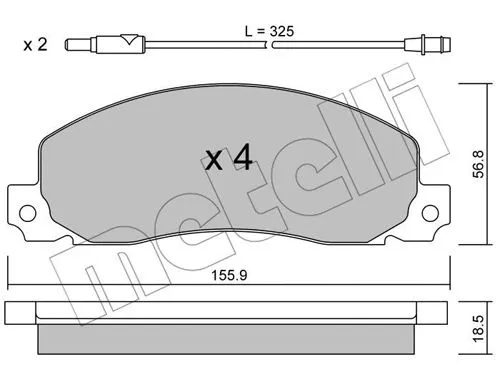Brake Pad Set, disc brake (22-0098-0)