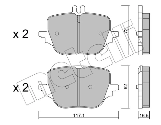 Brake Pad Set, disc brake (22-1313-0)