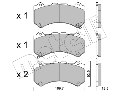 Brake Pad Set, disc brake (22-1156-0)