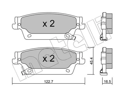 Brake Pad Set, disc brake (22-0701-0)