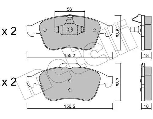 Brake Pad Set, disc brake (22-0803-1)