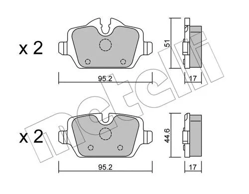 Brake Pad Set, disc brake (22-0641-0)