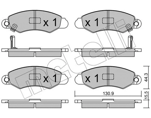 Brake Pad Set, disc brake (22-0418-0)