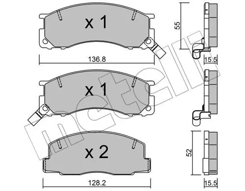 Brake Pad Set, disc brake (22-0281-0)