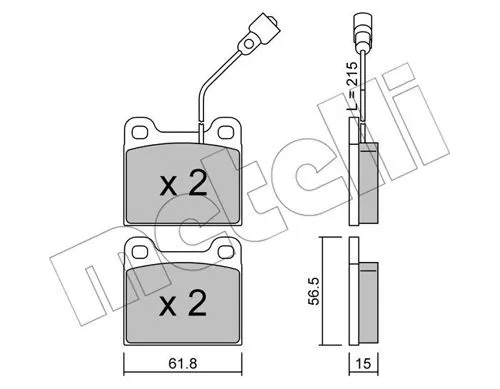 Brake Pad Set, disc brake (22-0003-2)
