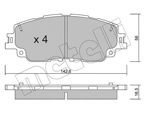 Brake Pad Set, disc brake (22-1227-0)