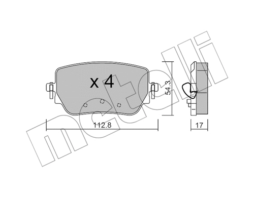 Brake Pad Set, disc brake (22-1196-0)