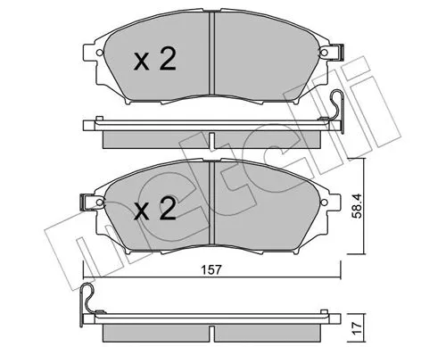 Brake Pad Set, disc brake (22-0819-0)