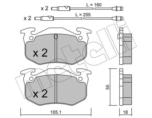 Brake Pad Set, disc brake (22-0036-0)