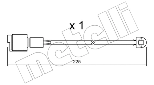Warning Contact, brake pad wear (SU.075)