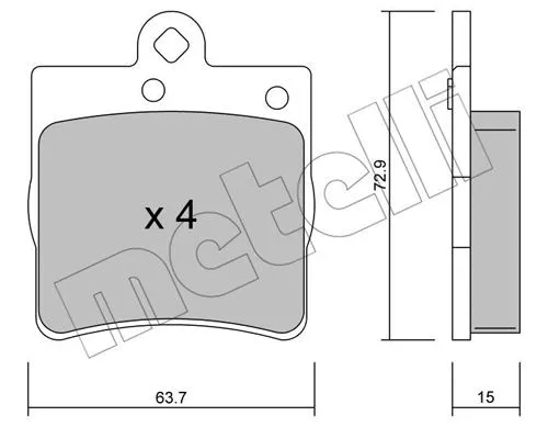 Brake Pad Set, disc brake (22-0343-0)