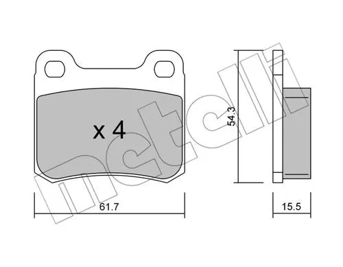 Brake Pad Set, disc brake (22-0092-1)