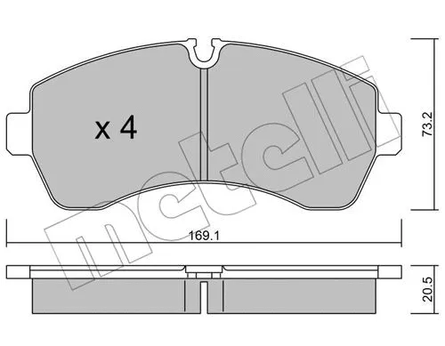 Brake Pad Set, disc brake (22-0673-0)