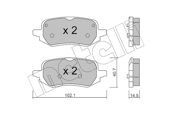 Brake Pad Set, disc brake (22-1248-0)