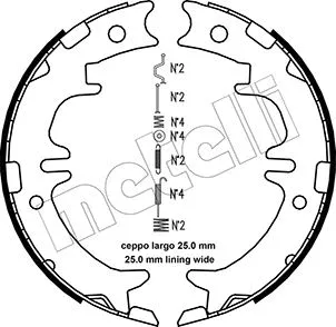 Brake Shoe Set, parking brake (53-0439K)