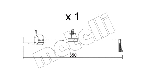 Warning Contact, brake pad wear (SU.380)