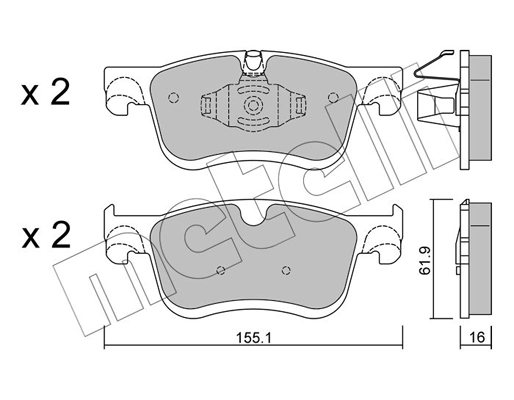 Brake Pad Set, disc brake (22-1349-0)