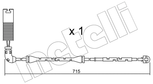 Warning Contact, brake pad wear (SU.155)