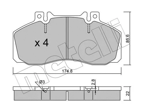 Brake Pad Set, disc brake (22-0267-0)