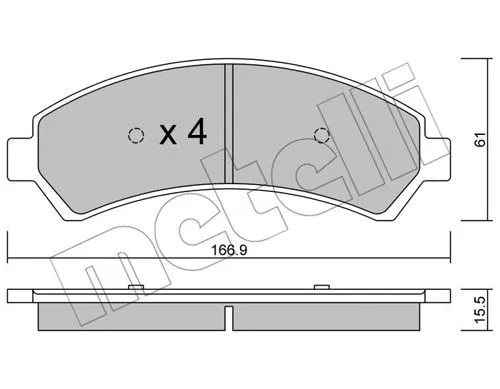 Brake Pad Set, disc brake (22-0721-0)
