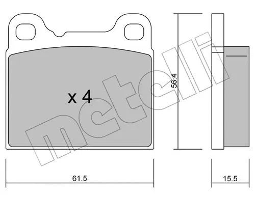 Brake Pad Set, disc brake (22-0200-0)