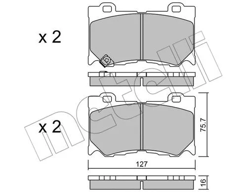 Brake Pad Set, disc brake (22-1029-0)
