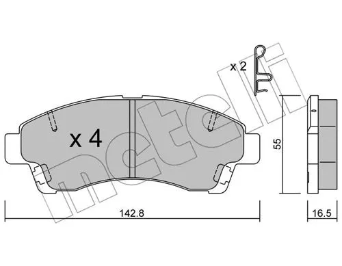 Brake Pad Set, disc brake (22-0395-0)