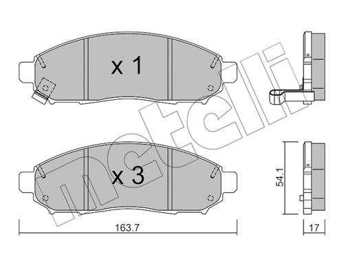 Brake Pad Set, disc brake (22-0743-0)
