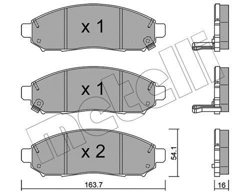 Brake Pad Set, disc brake (22-0743-1)