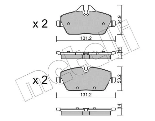 Brake Pad Set, disc brake (22-0664-2)