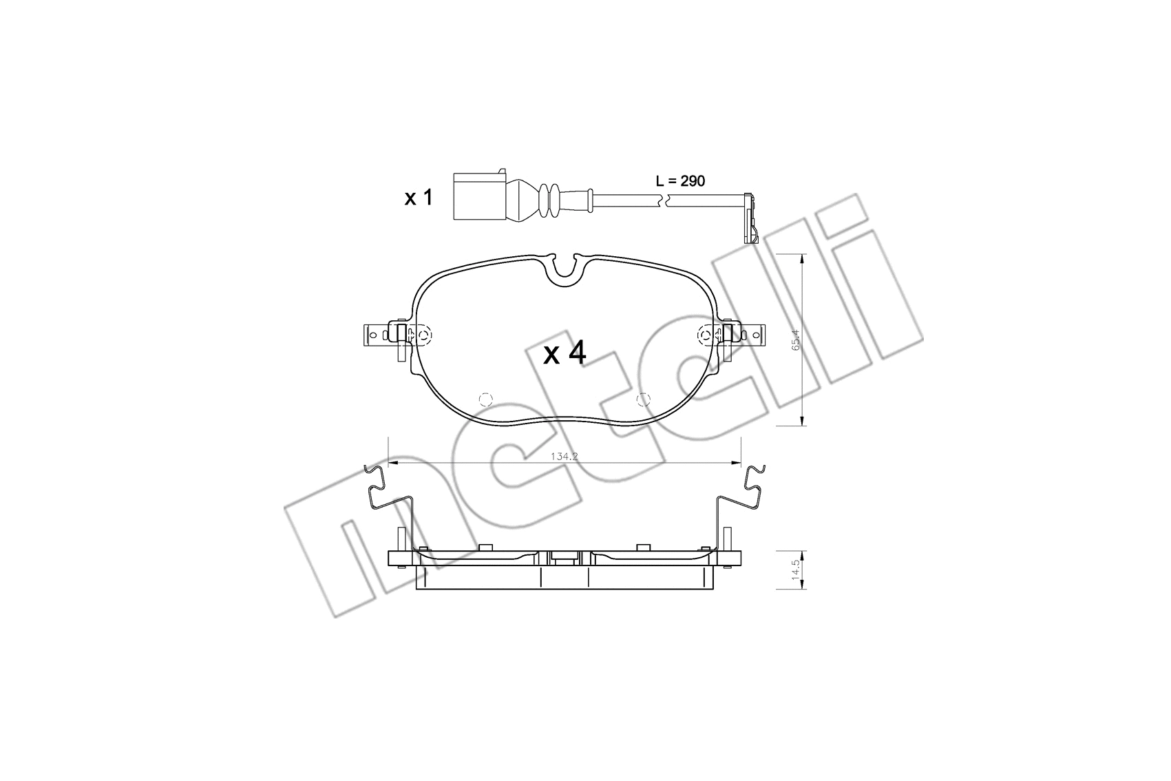 Brake Pad Set, disc brake (22-1318-0)