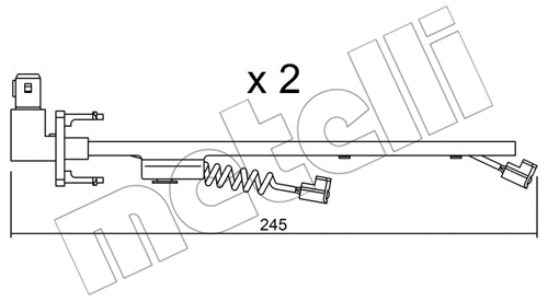 Warning Contact, brake pad wear (SU.183K)