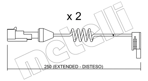 Warning Contact, brake pad wear (SU.166K)