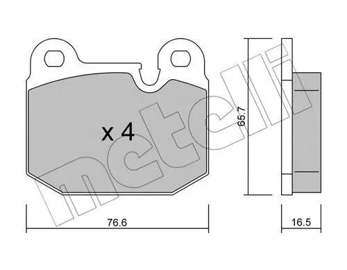 Brake Pad Set, disc brake (22-0027-0)