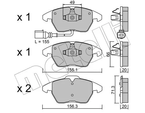Brake Pad Set, disc brake (22-0548-0)