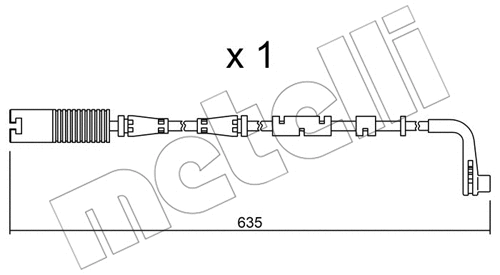 Warning Contact, brake pad wear (SU.205)