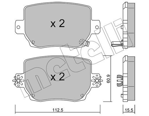 Brake Pad Set, disc brake (22-1334-0)