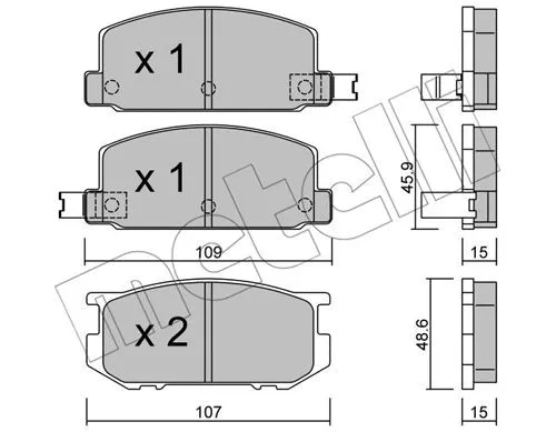 Brake Pad Set, disc brake (22-0498-0)