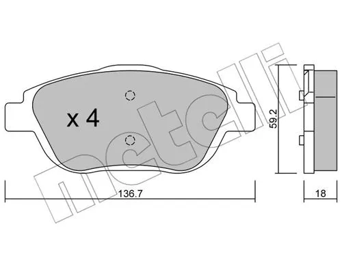 Brake Pad Set, disc brake (22-0852-0)