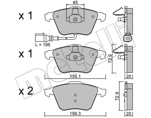 Brake Pad Set, disc brake (22-0549-4)