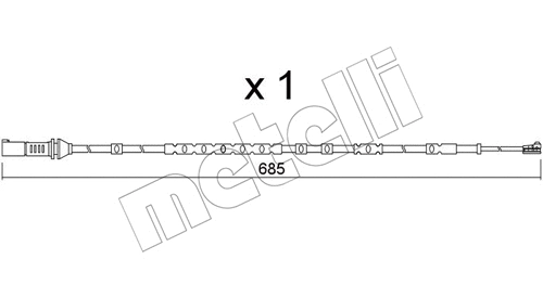 Warning Contact, brake pad wear (SU.370)